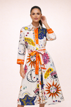 Abito Chemisier Maxi Donna Floreale Cintura Regolabile Silhouette Fluida – Cailin