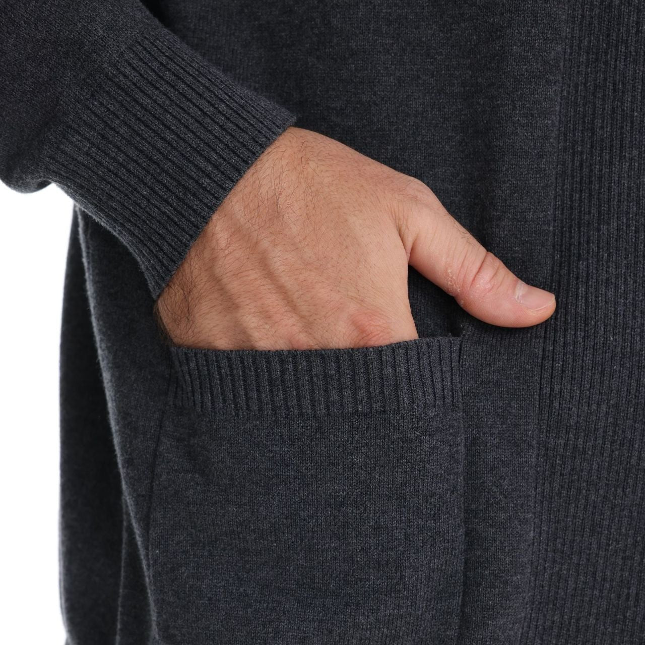 Cardigan in Maglia Leggera con Tasche Frontali, Taglio Aperto per Linea Rilassata e Facile da Vestire